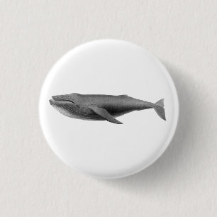 BADGE ROND 2,50 CM BOUTON VIE MARINE BALEINE