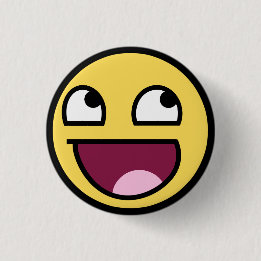Badge Rond 2,50 Cm Bouton Visage impressionnant