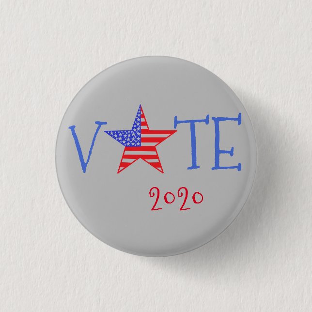 Badge Rond 2,50 Cm Bouton Vote 2020 (Devant)