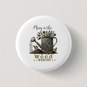 Badge Rond 2,50 Cm Bouton Weed Warrior