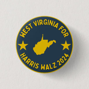 Badge Rond 2,50 Cm Bouton WV pour Harris Walz