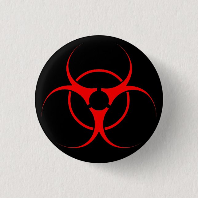 Badge Rond 2,50 Cm Boutons à risque biologique Boutons d'OGM d'averti (Devant)