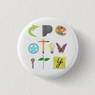 Badge Rond 2,50 Cm Boutons arrière de la créativité