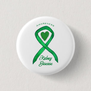 Badge Rond 2,50 Cm Boutons cardiaques du ruban de sensibilisation aux
