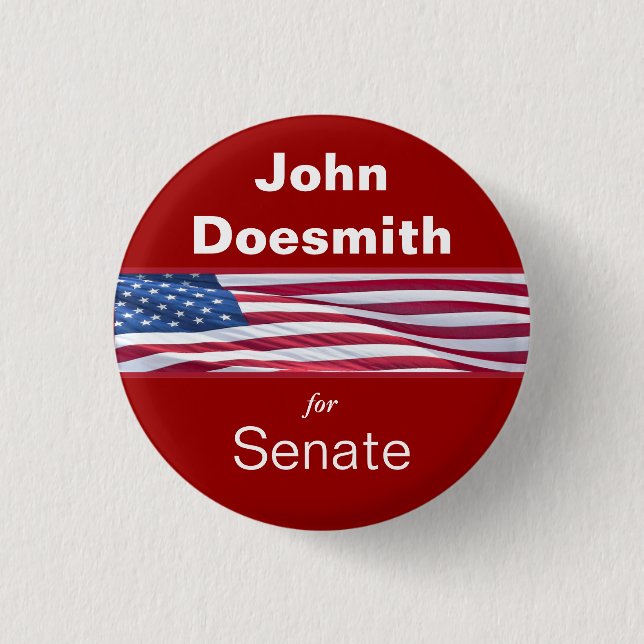 Badge Rond 2,50 Cm Boutons de campagne politique patriotique (Devant)