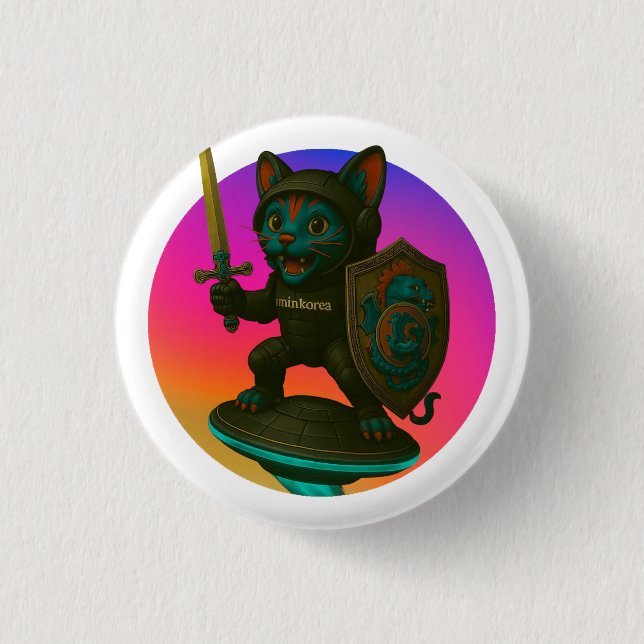 Badge Rond 2,50 Cm boutons de chats (Devant)