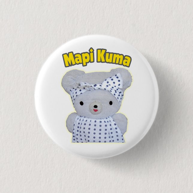 Badge Rond 2,50 Cm Boutons de Mapi Kuma (Devant)