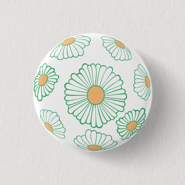 Badge Rond 2,50 Cm Boutons de marguerite (Devant)