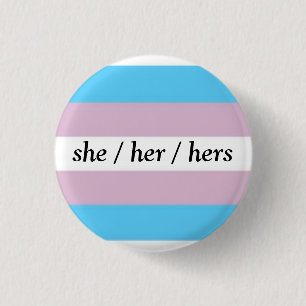 Badge Rond 2,50 Cm Boutons de pronom de YER de sélection