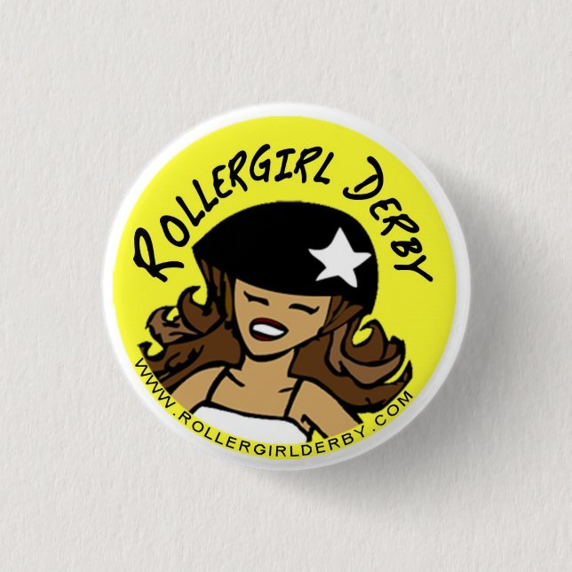 Badge Rond 2,50 Cm Boutons de Rollergirl Derby ! (Devant)
