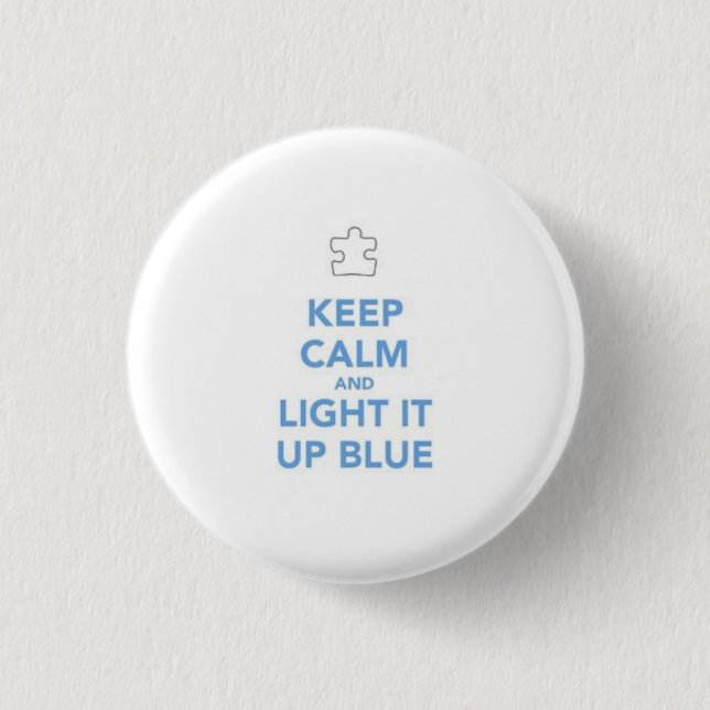 Badge Rond 2,50 Cm Boutons de sensibilisation sur l'autisme (Devant)