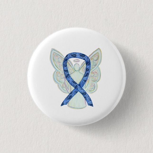 Badge Rond 2,50 Cm Boutons d'épingle d'art de l'angle de la marguerit (Devant)