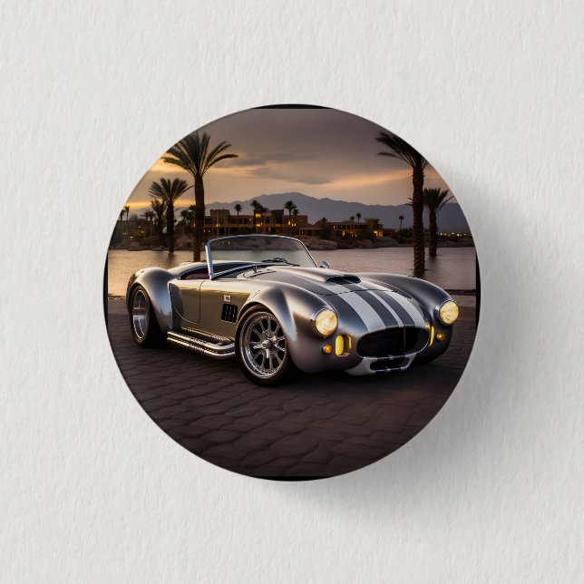 Badge Rond 2,50 Cm Boutons d'impression couleur Matte Race Car (Devant)