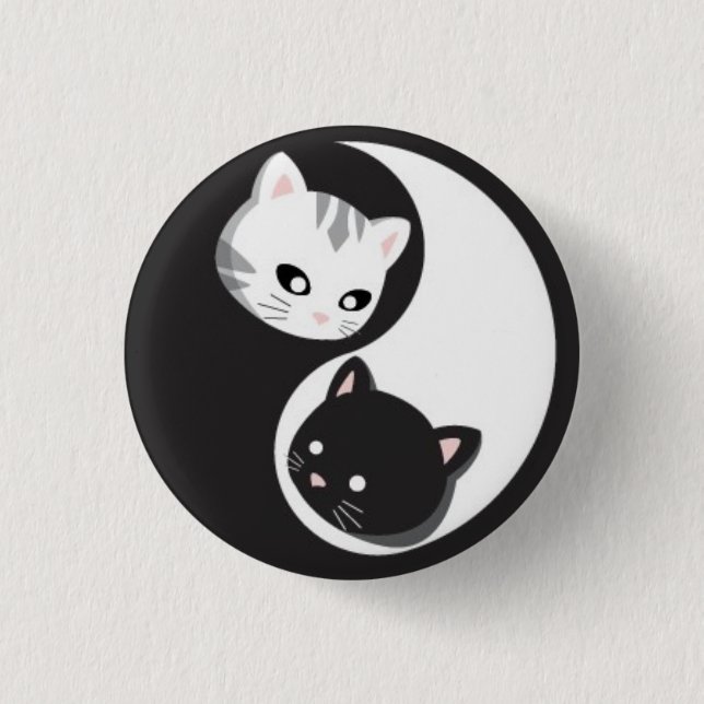 Badge Rond 2,50 Cm Boutons et Ninji de YinYang (Devant)
