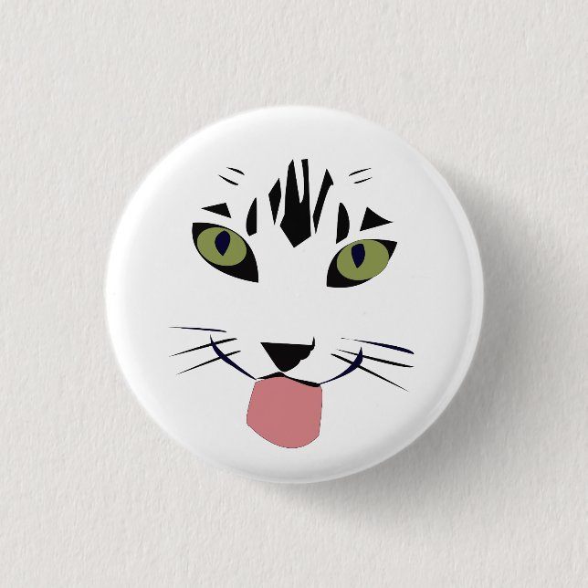 Badge Rond 2,50 Cm boutons mignons de chat (Devant)