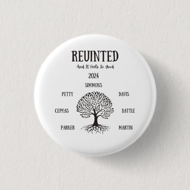 Badge Rond 2,50 Cm Boutons Réunion familiale (Devant)