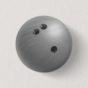 Badge Rond 2,50 Cm Bowling Ball Grey