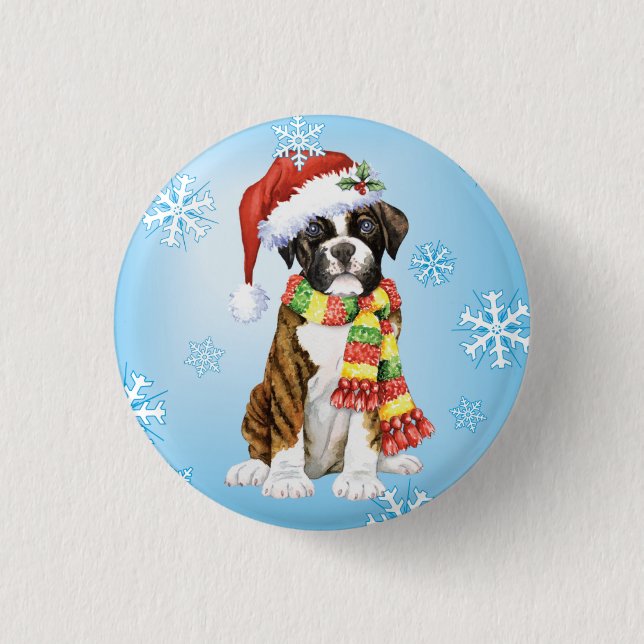 Badge Rond 2,50 Cm Boxeur heureux de Howliday (Devant)