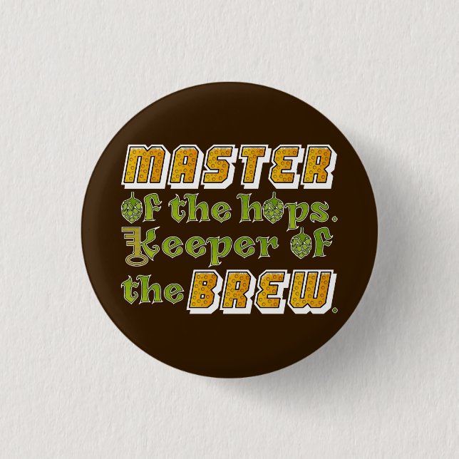 Badge Rond 2,50 Cm Brasseur de bière Homebrew (Devant)