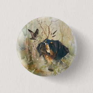 Badge Rond 2,50 Cm Bretagne Espagnol et bécasse