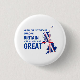 BADGE ROND 2,50 CM BREXIT GRANDE-BRETAGNE EUROPE