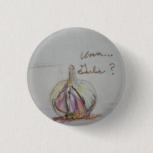 Badge Rond 2,50 Cm Broche Bouton d'ail