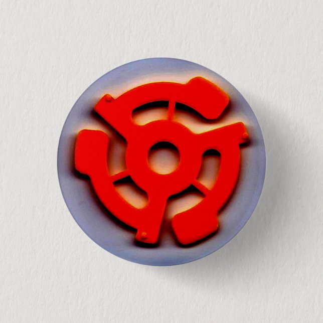Badge Rond 2,50 Cm Broche d'adaptateur d'enregistrement Retro 45 (Devant)