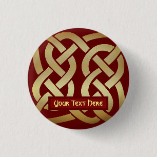 Badge Rond 2,50 Cm Bronze Tone Celtic