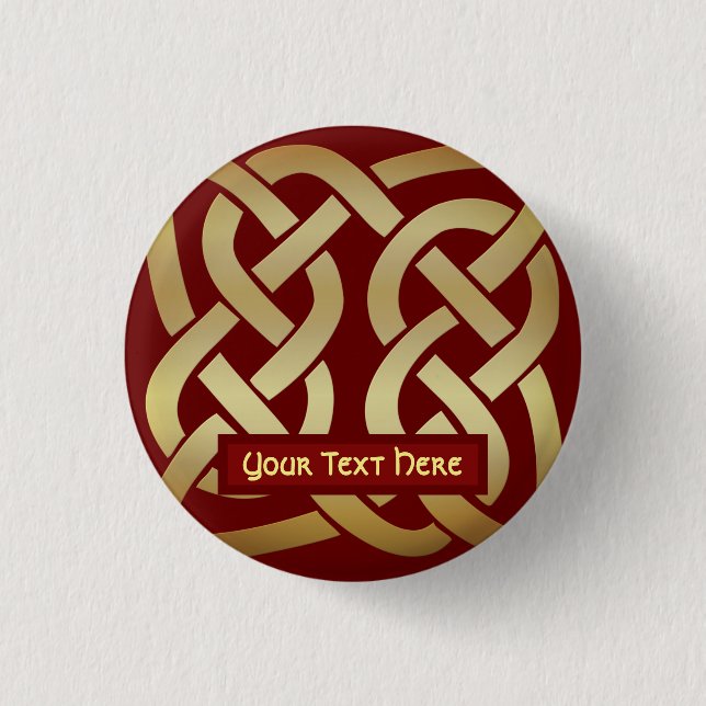 Badge Rond 2,50 Cm Bronze Tone Celtic (Devant)