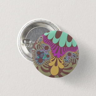 Badge Rond 2,50 Cm Brown arc-en-ciel