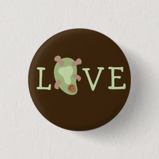 Badge Rond 2,50 Cm Brun AvacadoLOVE