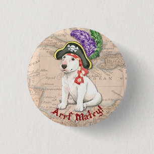 Badge Rond 2,50 Cm Bull Terrier Pirate