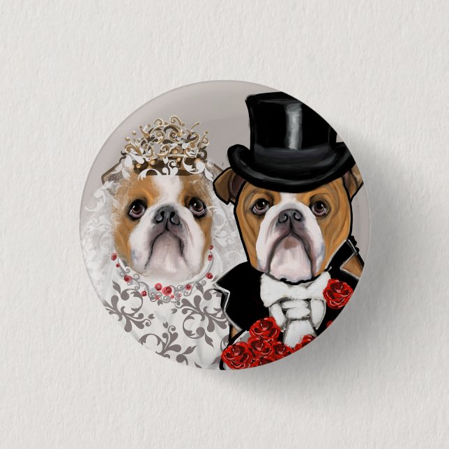 Badge Rond 2,50 Cm Bulldog (Devant)