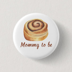 Badge Rond 2,50 Cm Bun in the oven Baby Shower - Maman en devenir