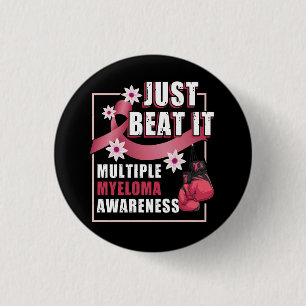 Badge Rond 2,50 Cm Burgundy Ruban Famille Myeloma Cancer Sensibilisat