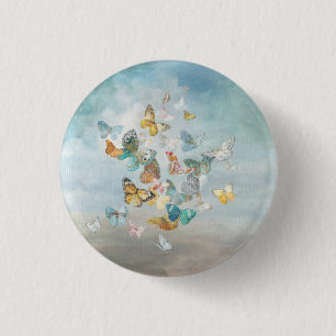 Badge Rond 2,50 Cm Butterflies in the Clouds