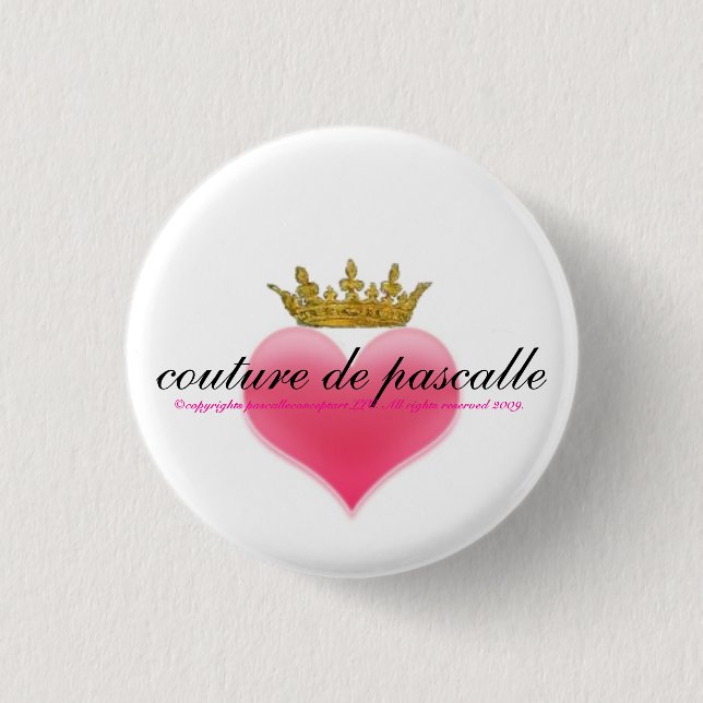 Badge Rond 2,50 Cm button couture de pascalle… (Devant)