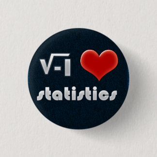 Badge Rond 2,50 Cm Button I LOVE STATISTICS