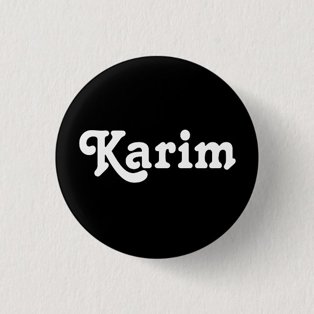 Badge Rond 2,50 Cm Button Karim (Devant)