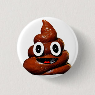 Badge Rond 2,50 Cm Caca, emoji, bouton 💩
