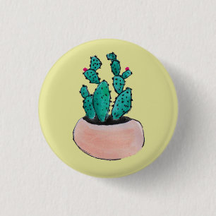 Badge Rond 2,50 Cm Cactus