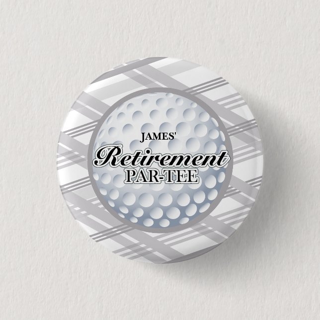 Badge Rond 2,50 Cm Cadeau de retraite de golf (Devant)