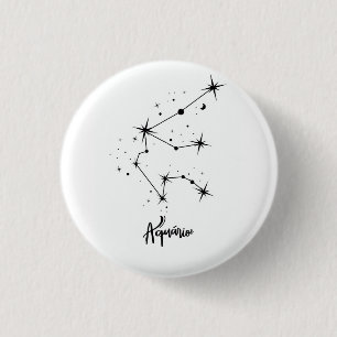 Badge Rond 2,50 Cm Cadeau du signe du zodiaque Verseau, astrologie de