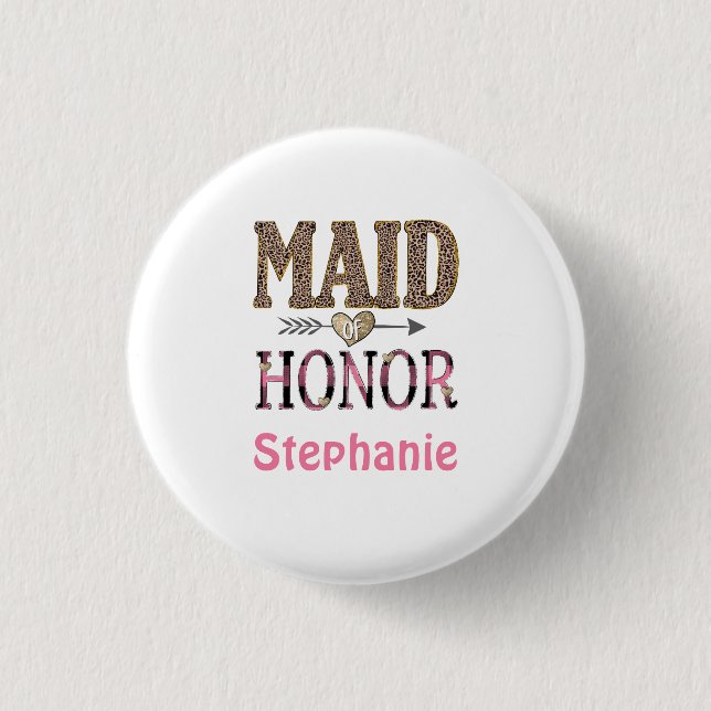 Badge Rond 2,50 Cm Cadeau personnalisé avec impression léopard pour l (Devant)