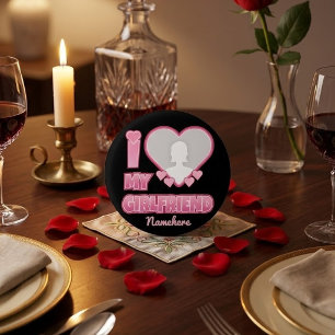 Badge Rond 2,50 Cm Cadeau personnalisé Je t'aime ma copine – Ajoutez