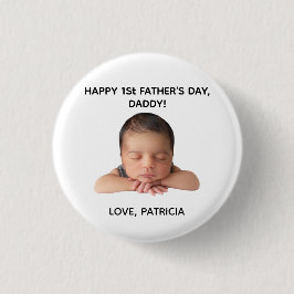 Badge Rond 2,50 Cm Cadeau photo personnalisé de la fête du premier pè