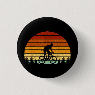 Badge Rond 2,50 Cm Cadeau VTT Sunset vintage Pour Mountain B