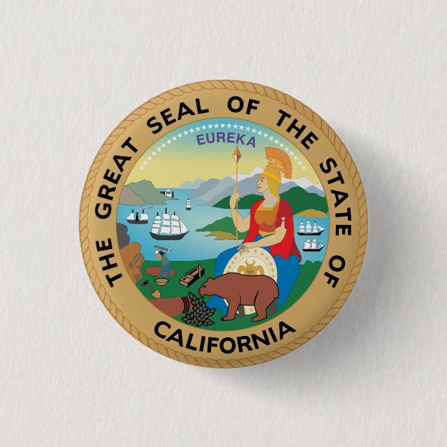Badge Rond 2,50 Cm Californie (Devant)