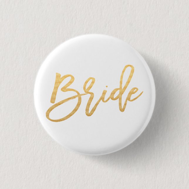 Badge Rond 2,50 Cm Calligraphie de mariée (Devant)