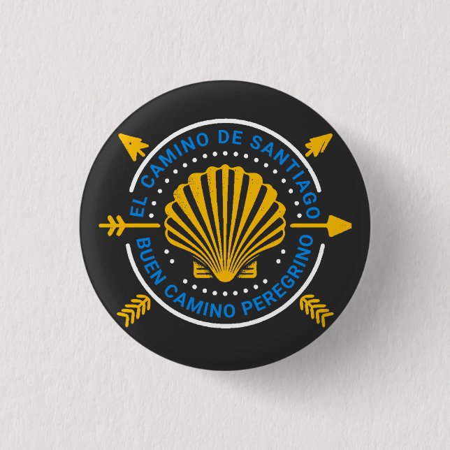Badge Rond 2,50 Cm Camino de Santiago (Devant)